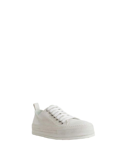 Ann Demeulemeester White Crosta Painted Gert Low-Top Sneakers