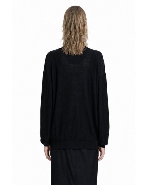 Lemaire Black Relaxed Twisted Cardigan