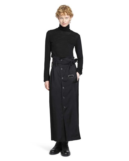 Yohji Yamamoto Black Highneck Long Sleeve T-Shirt