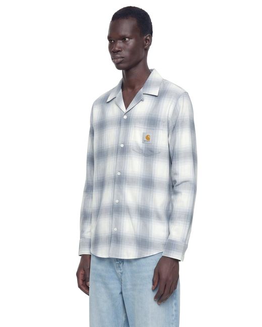 Carhartt Blue L/Tyers Shirt Cotton Twill for men
