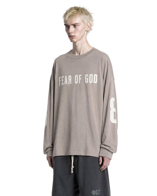 Fear Of God Gray Merch Long Sleeve Tee for men