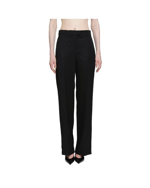McQueen Black Tuxedo Trousers