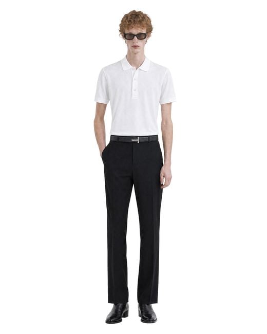 Tom Ford White Piqué Short Sleeve Polo Shirt for men