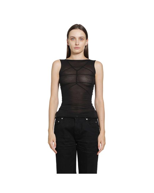 Rick Owens Black Temple Sleeveless Top