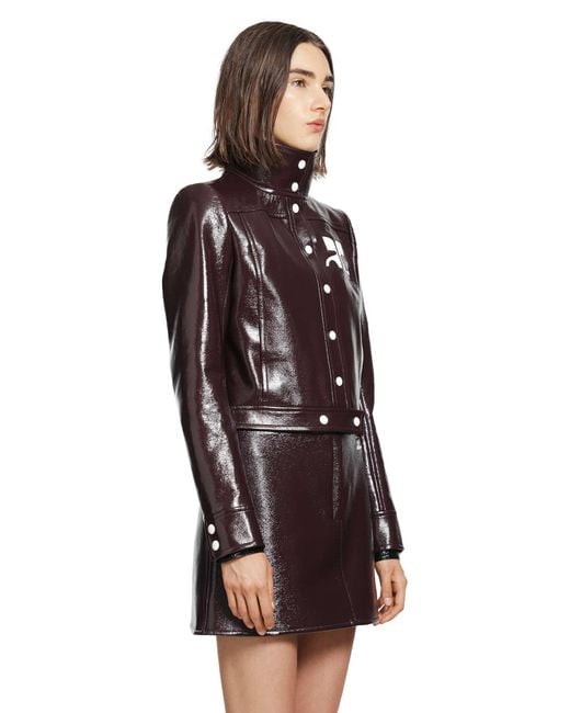 Courreges Brown Vinyle Reedition Jacket