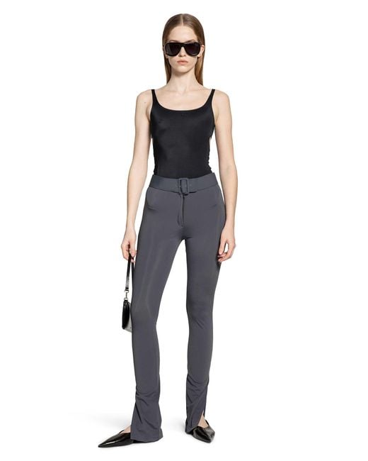 Courreges Blue Panties Buckle Tech Jersey Trousers