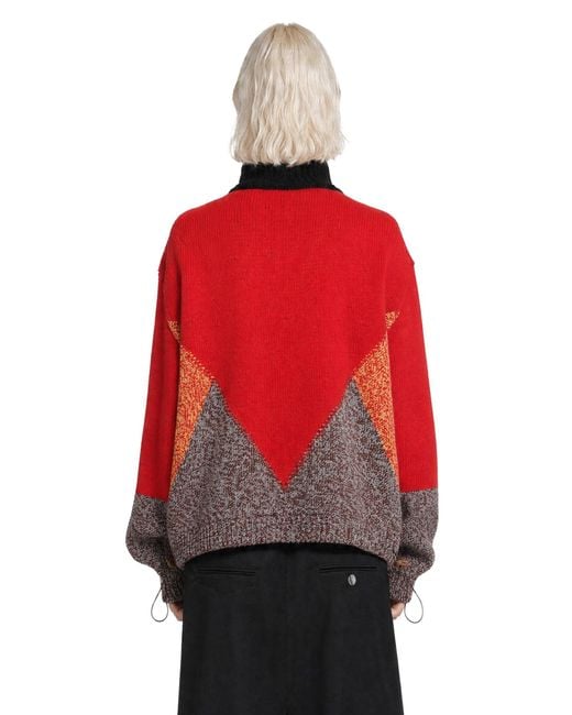 Marni Red 'M' Wool Cashmere Jacket