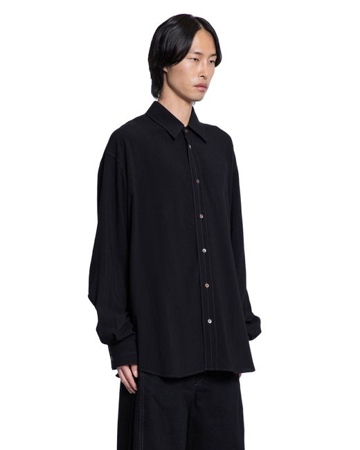 Lemaire Black Relaxed Shirt for men