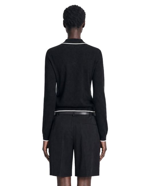 Max Mara Black Wool Silk Yarn Cardigan