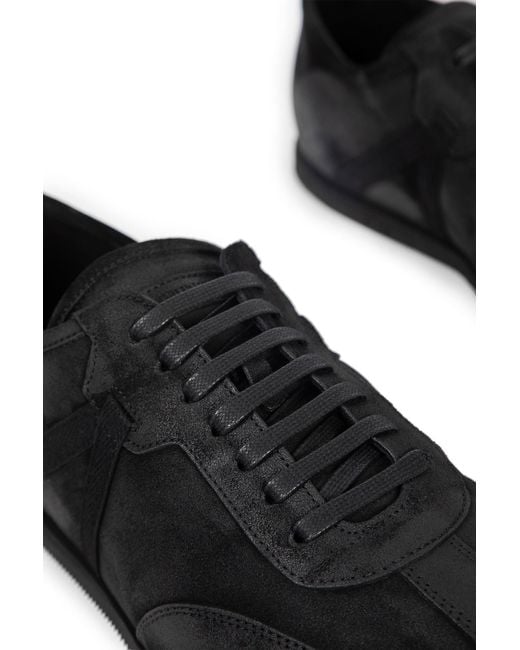 Ann Demeulemeester Black Siru Low-Top Boxing Sneakers for men