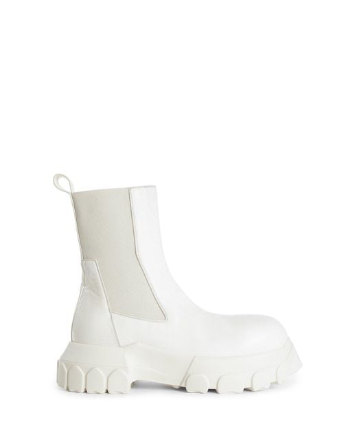 Rick Owens White Boots for men