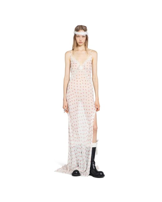 Ann Demeulemeester White Lala X-Long Bias Dress