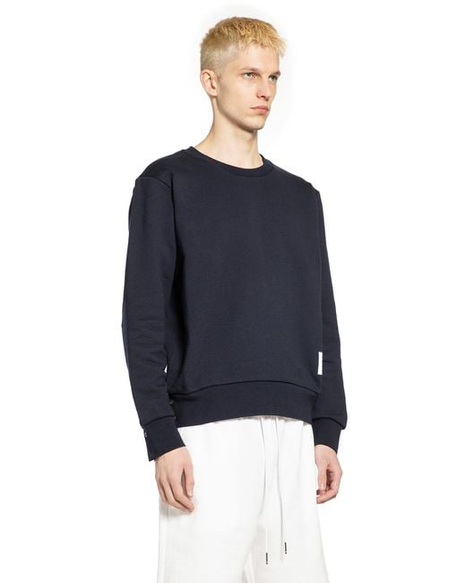 Thom Browne Blue Classic Loopback Rwb Sweatshirt for men