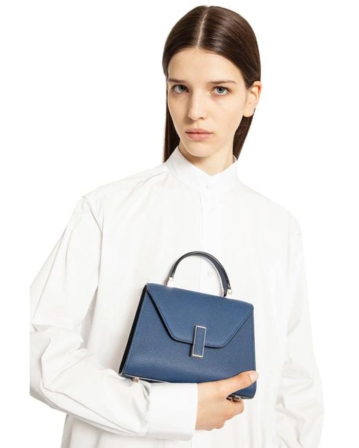 Valextra Blue Top Handle Bags