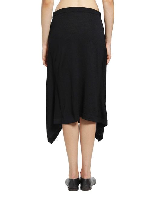Lemaire Black Buttoned Skirt
