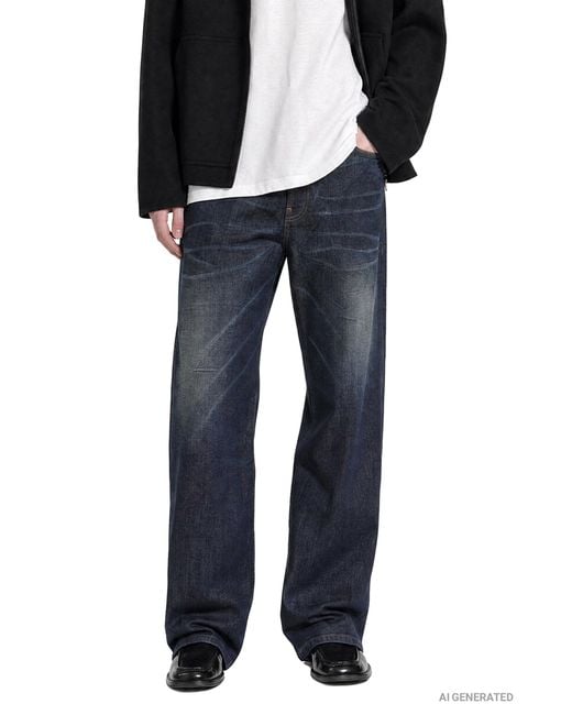 Acne Blue Regular Fit Jeans 2021 for men