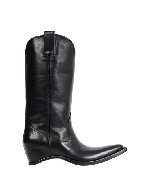 Maison Margiela Black Heel-Less Western Boots