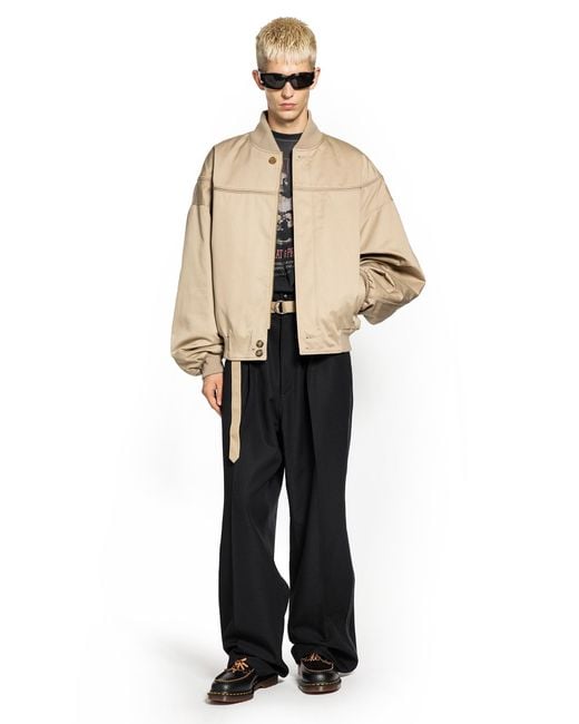 Willy Chavarria Natural Gas Station Quilted Bomber Jacket for men