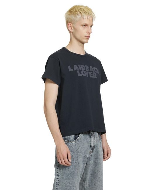 Second Layer Black Laidback Lover/Tee for men