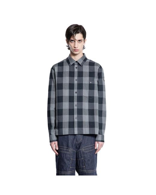 Moncler Genius Blue Mercedes-Benz By Nigo Collaboration Check Wool Shirt for men