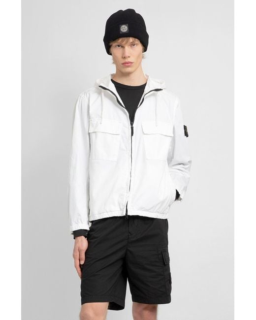 Stone Island White Jackets for men