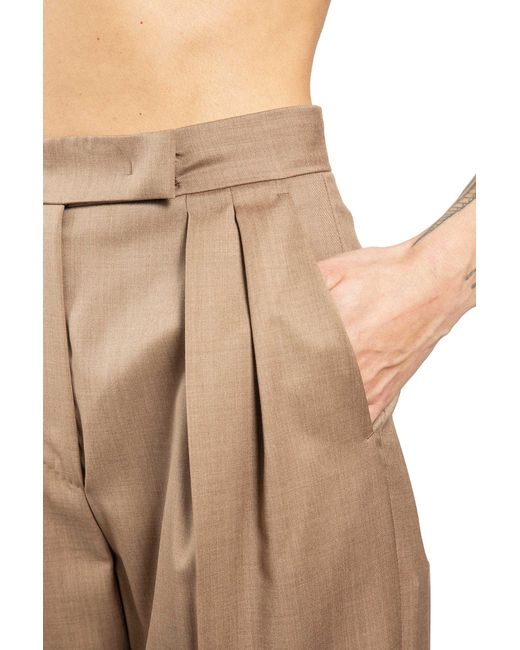 Max Mara Natural Wool Twill Trousers