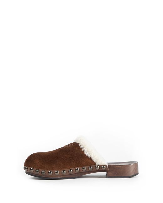 Miu Miu Brown Suede Clogs