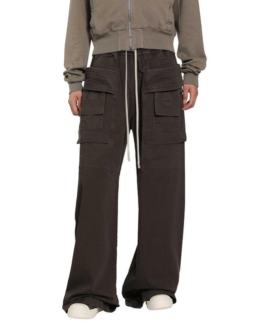 Rick Owens Black Tower Creatch Cargo Drawstring for men