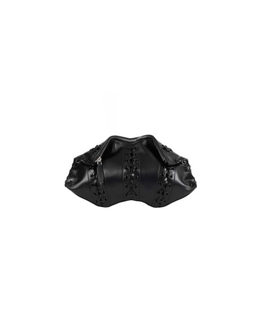 McQueen Black Manta Clutch