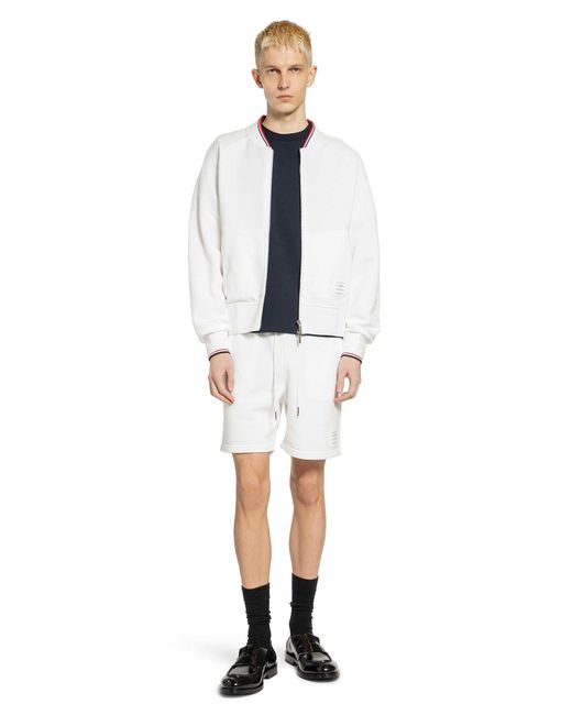 Thom Browne White Bomber for men