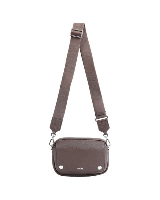 Loewe Brown Small Pebble Messanger Bag for men