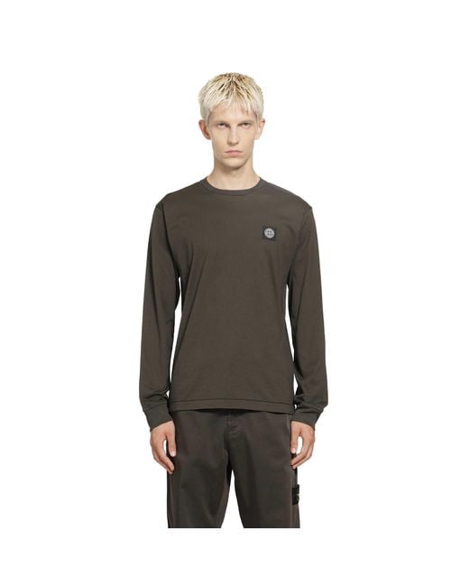 Stone Island Gray 2100031 60/2 Cotton Jersey for men