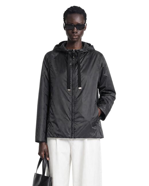 Max Mara Black Padded Water-Repellent Hooded Jacket