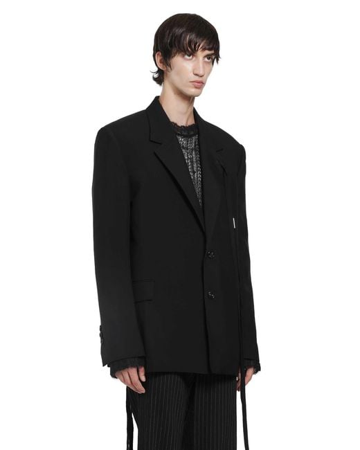 Ann Demeulemeester Black Ignaas Tailored Blazer for men