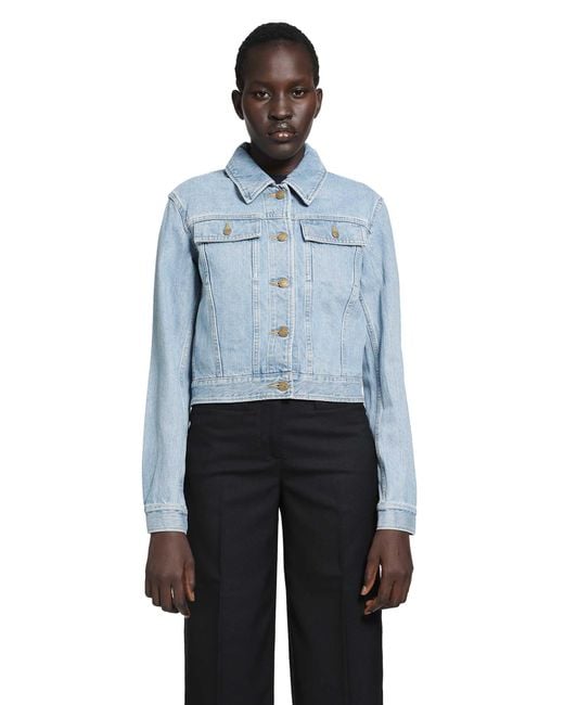 Thom Browne Blue Shrunken Selvedge Denim Jacket