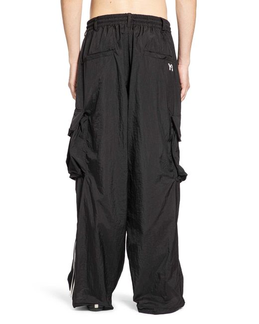 Y-3 Black Nylon Cargo Pants for men