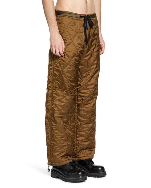 Oamc Peacemaker Brown Liner Pants for men