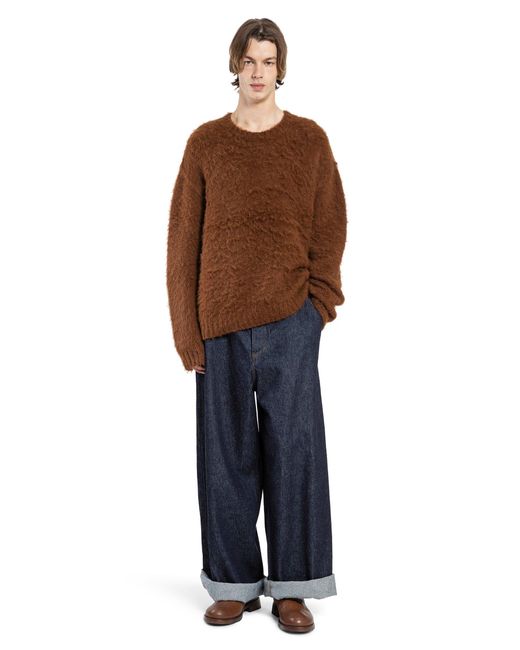 Uma Wang Brown Top A Maniche Lunghe for men