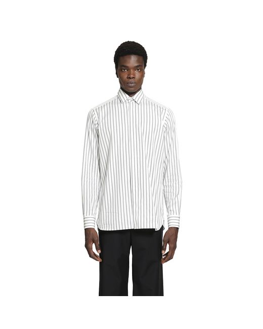 Tom Ford White Poplin Stripe Classic Shirt for men