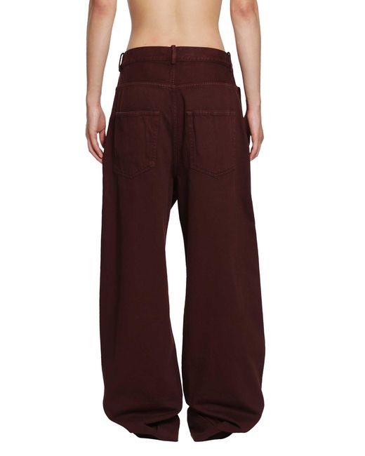 Ann Demeulemeester Red Michael 5 Pocket High Comfort Trousers for men