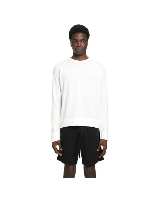 James Perse White Vintage French Terry Sweatshirt for men