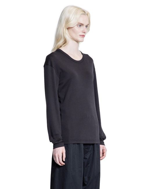 Lemaire Blue Rib Long Sleeve Top