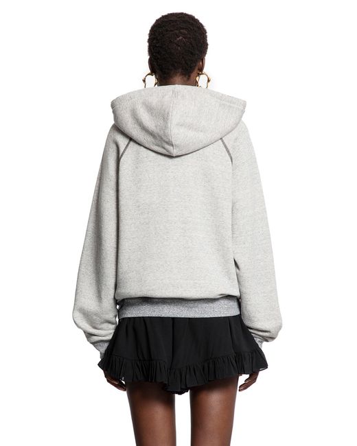 Chloé Gray Oversized Logo Hoodie Sweatshirt