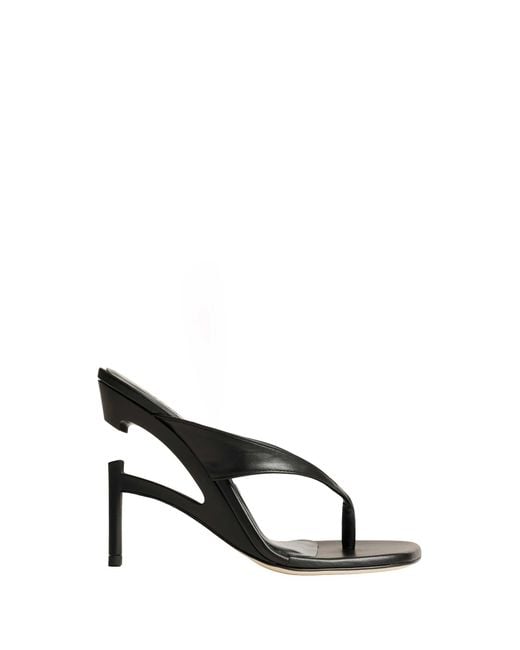 NVL-GARDE Black Broken Heel Thong Sandals