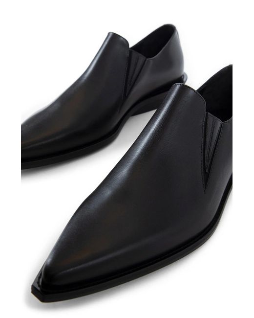 Ann Demeulemeester Black Makea Pointy Cowboy Shoes for men