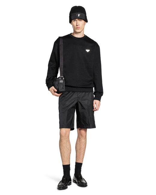 Prada Black Re-Nylon Shorts for men