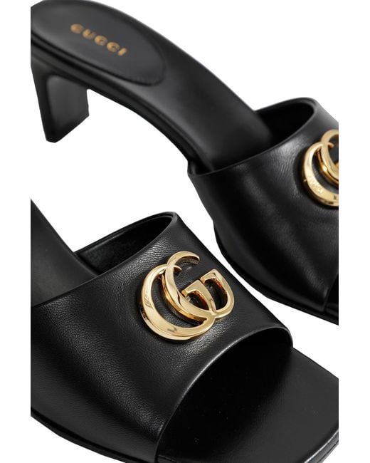 Gucci Black Double G Slide Sandals