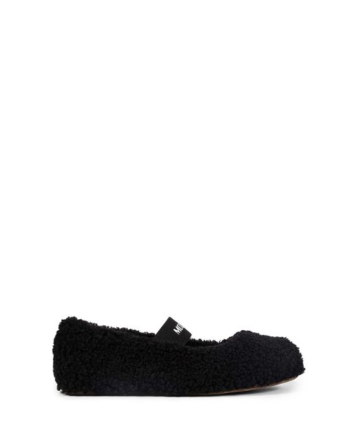 Moon Boot Black Shearling Ballerinas