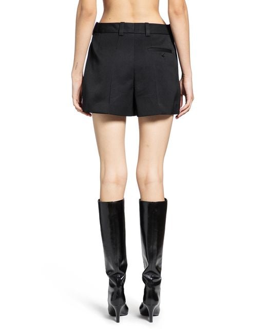 Givenchy Black Pleated Shorts