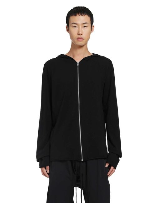 Thom Krom Black Zip-Up Sweatshirt for men